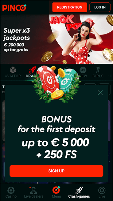 Casino gaming on mobile